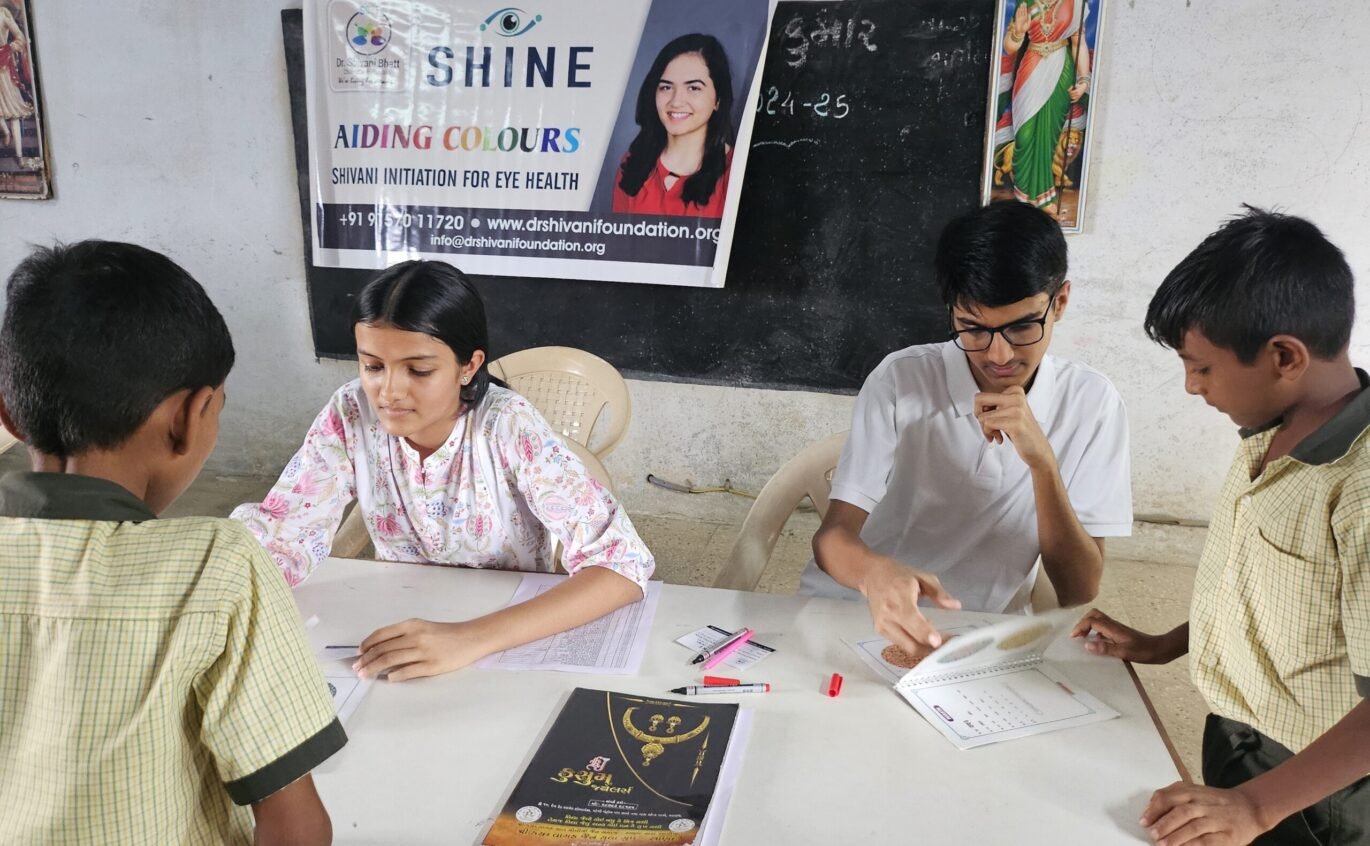 Conducting Color Blindness Screening Camps with my brother, Aahan.