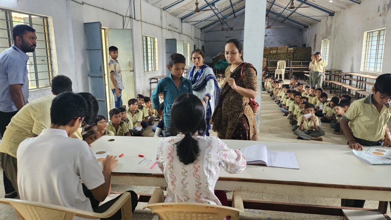 Project Aiding Colours conducting screenings in rural government schools.