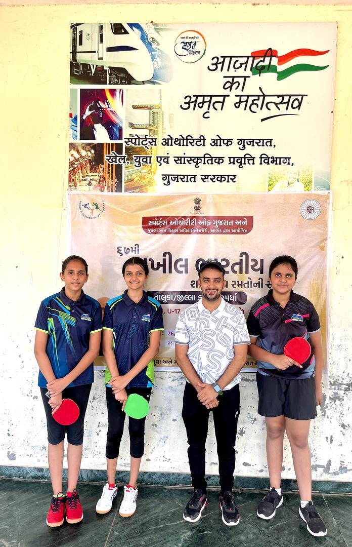Proud to secure 1st place in Table Tennis at district level